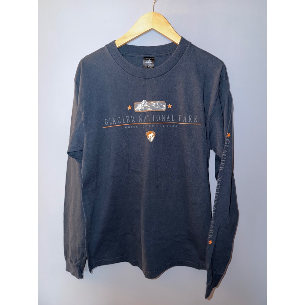 Prairie Mountain Glacier National Park Going to the Sun Road Long Sleeve Shirt M
